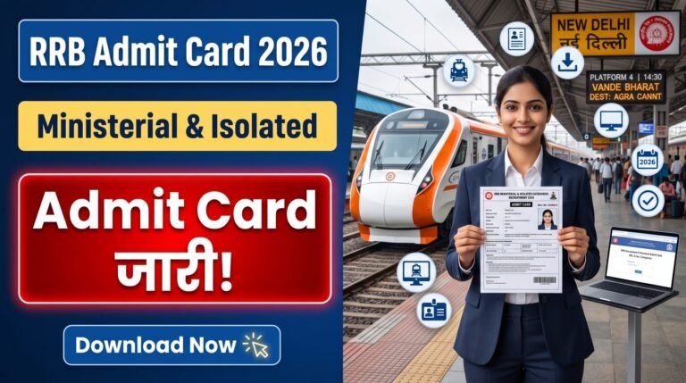 RRB Ministerial Isolated Admit Card 2026